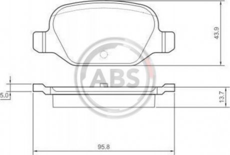 Купити Гальмівні колодки зад. 500/Punto (99-21) Fiat Panda, Lancia Musa, Fiat Punto, 500 A.B.S. 37311 (фото1) підбір по VIN коду, ціна 480 грн.