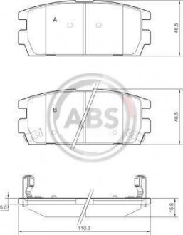 Тормозные колодки дисковые A.B.S. 37324