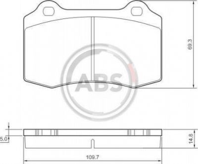 ГАЛЬМІВНІ КОЛОДКИ ДИСКОВІ Citroen DS3, Jaguar XK, XJ, Peugeot 208 A.B.S. 37388