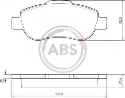 Тормозные колодки дисковые Fiat Panda A.B.S. 37439