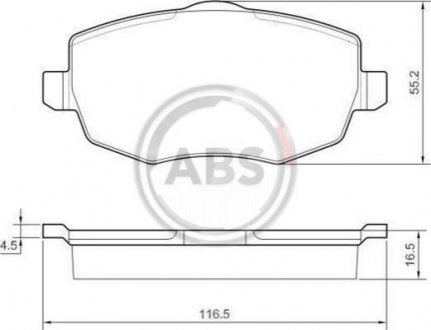 Тормозные колодки дисковые A.B.S. 37444