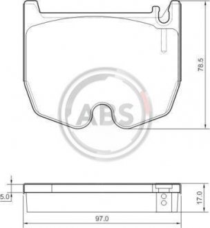 Тормозные колодки дисковые (1 к-т) Mercedes C215, W220, CLS-Class, C216 A.B.S. 37455