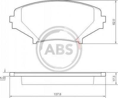 Тормозные колодки дисковые A.B.S. 37472