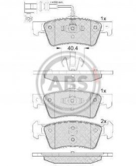 Купить Тормозные колодки зад. T5 03-(ATE)(диски 333x32.5mm) Volkswagen Transporter, Touareg, Multivan A.B.S. 37494 (фото1) подбор по VIN коду, цена 748 грн.