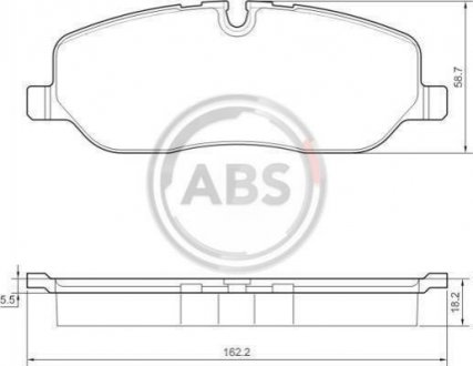 Купити ГАЛЬМІВНІ КОЛОДКИ ДИСКОВІ Land Rover Discovery, Range Rover A.B.S. 37501 (фото1) підбір по VIN коду, ціна 1025 грн.