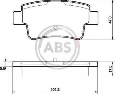 Тормозные колодки дисковые A.B.S. 37513