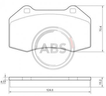 Купить Тормозные колодки дисковые (1 к-т) Renault Megane, Clio A.B.S. 37519 (фото1) подбор по VIN коду, цена 717 грн.