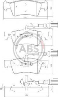 Купить Тормозные колодки дисковые Volkswagen Touareg A.B.S. 37527 (фото1) подбор по VIN коду, цена 974 грн.