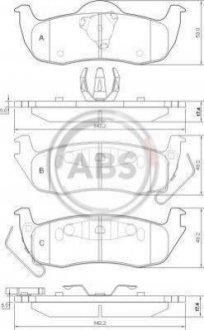 Колодки тормозные задние. Grand Cherokee/Commander/QX56 03-13 Nissan Navara A.B.S. 37534