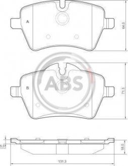 Купить Тормозные колодки дисковые Mini Cooper, Countryman, Clubman A.B.S. 37535 (фото1) подбор по VIN коду, цена 675 грн.