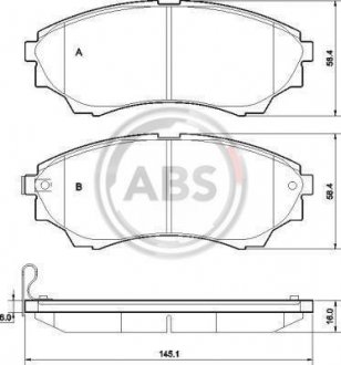 Тормозные колодки дисковые A.B.S. 37540