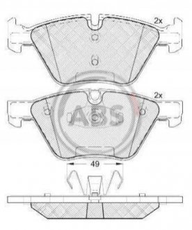 Гальмівні колодки пер. Mondeo III/Jaguar X-TYPE 00- (Bosch) A.B.S. 37551