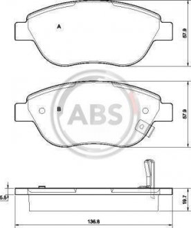 Купить Тормозные колодки дисковые Opel Corsa A.B.S. 37564 (фото1) подбор по VIN коду, цена 641 грн.