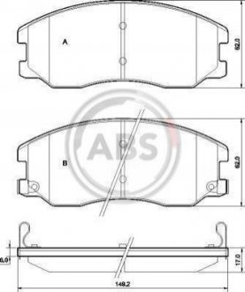 Тормозные колодки перед. Chevrolet Captiva 06- (akebono) A.B.S. 37582