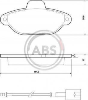 Тормозные колодки перед. Logan 05-/Megane 96-03/Clio 91-05 Fiat Panda A.B.S. 37595