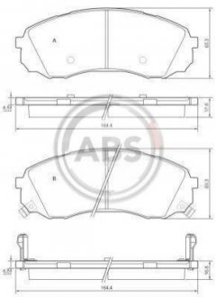 Тормозные колодки дисковые A.B.S. 37618