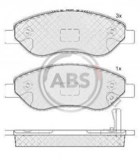 Тормозные колодки дисковые Opel Corsa A.B.S. 37645