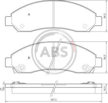 Гальмiвнi колодки дисковi A.B.S. 37654