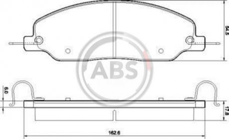 Гальмівні колодки, дискове гальмо (набір) A.B.S. 37662