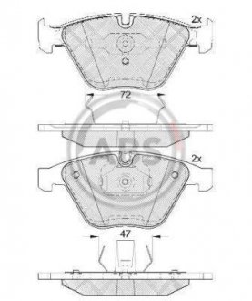 Тормозные колодки дисковые A.B.S. 37667