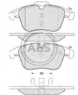 Купить Тормозные колодки дисковые Jaguar XF, XJ, XK, XE A.B.S. 37686 (фото1) подбор по VIN коду, цена 954 грн.