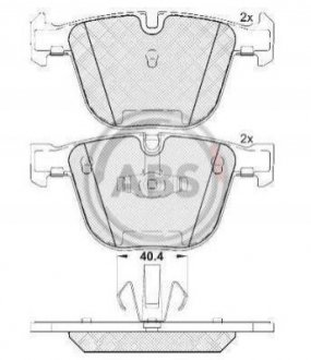 ГАЛЬМІВНІ КОЛОДКИ ДИСКОВІ A.B.S. 37704