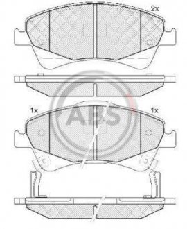 Купити Гальмівні колодки дискові (1 к-т) Toyota Avensis, Auris, Verso A.B.S. 37722 (фото1) підбір по VIN коду, ціна 890 грн.