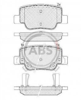 Тормозные колодки дисковые A.B.S. 37735