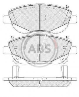 Купити Гальмівні колодки дискові (1 к-т) Toyota Avensis, Verso A.B.S. 37736 (фото1) підбір по VIN коду, ціна 1164 грн.