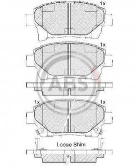 Купити ГАЛЬМІВНІ КОЛОДКИ ДИСКОВІ A.B.S. 37738 (фото1) підбір по VIN коду, ціна 930 грн.