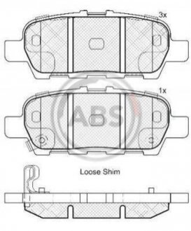 Купить Тормозные колодки дисковые Nissan Leaf, Infiniti M, Nissan Murano, Infiniti G, EX, Q, Suzuki Grand Vitara, Nissan Juke, Infiniti FX, QX, Nissan Teana A.B.S. 37745 (фото1) подбор по VIN коду, цена 670 грн.