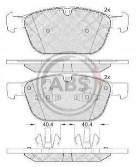 Тормозные колодки перед. XC60/XC90 02- 2.0-4.4 Volvo XC60 A.B.S. 37750