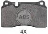 Купить Тормозные колодки дисковые (1 к-т) Audi A3, TT, Seat Leon A.B.S. 37895 (фото1) подбор по VIN коду, цена 1006 грн.