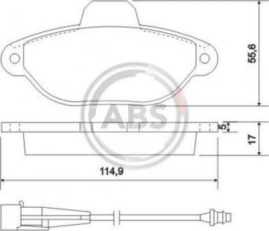 Купити ГАЛЬМІВНІ КОЛОДКИ ДИСКОВІ Fiat Punto, Ford KA, Hyundai IX35 A.B.S. 37896 (фото1) підбір по VIN коду, ціна 551 грн.