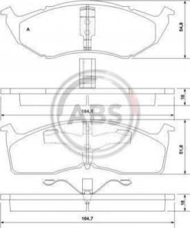 Купити ГАЛЬМІВНІ КОЛОДКИ ДИСКОВІ Chrysler Neon, Voyager, Dodge Neon, Caravan A.B.S. 38642 (фото1) підбір по VIN коду, ціна 971 грн.