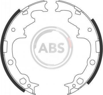 Тормозные колодки барабанные Jeep Wrangler, Cherokee, Chrysler Voyager A.B.S. 40538