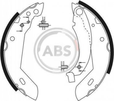 Тормозные колодки барабанные Renault 19, 21, Clio A.B.S. 8123