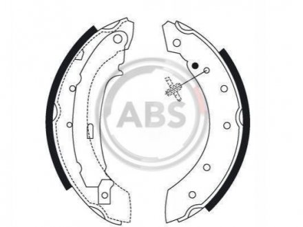 Гальмівні колодки зад. 106/206/306/Clio/Laguna (91-21) Peugeot 306, Citroen Xsara, Peugeot 206 A.B.S. 8895