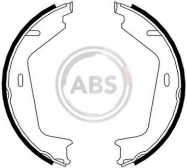 Колодки ручного гальма Volvo S80 99-/ V70 97-11/ XC70 97- / XC90 02-14 (TRW) A.B.S. 9071