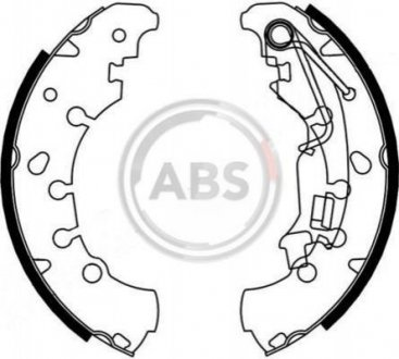 Гальмівні колодки зад. Punto/Qubo/Fiorino/Grande Punto/Panda/Adam/Corsa/Adam/Corsa 05- Fiat Punto, Lancia Musa, Fiat Grande Punto, Opel Corsa, Citroen Nemo, Peugeot Bipper A.B.S. 9214