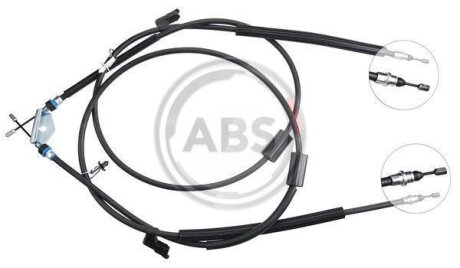 Купити Трос ручного гальма FORD C-MAX (DM2), FOCUS II (DA, HCP, DP)(барабан.) (ABS) A.B.S. k10325 (фото1) підбір по VIN коду, ціна 1287 грн.