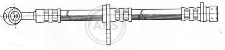 Шланг тормозной ПЕРЕДНЬ ЛЕВЫЙ HONDA LOGO (GA) 03/99-03/02 A.B.S. sl5546