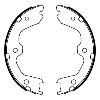 Гальмівні колодки, барабанні Infiniti G, M, EX, FX, Nissan Teana, Infiniti Q ABE c01067ABE