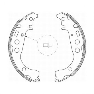 Тормозные колодки барабанные ABE c02059ABE