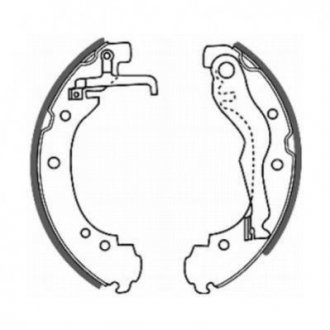 Купить Тормозные колодки барабанные Volkswagen Transporter, Mercedes W906 ABE c0W011ABE (фото1) подбор по VIN коду, цена 1035 грн.