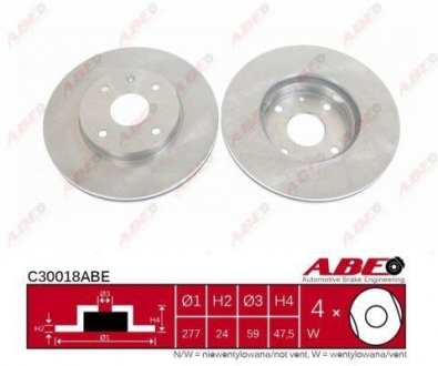 Купить Тормозной диск Chevrolet Epica ABE c30018ABE (фото1) подбор по VIN коду, цена 1276 грн.