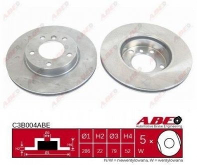 Тормозной диск BMW E36, E46 ABE c3B004ABE