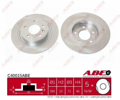 Тормозной диск ABE c40015ABE