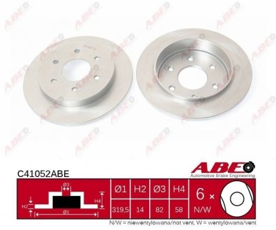 Гальмівний диск ABE c41052ABE