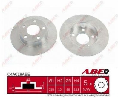 Тормозной диск ABE c4A018ABE